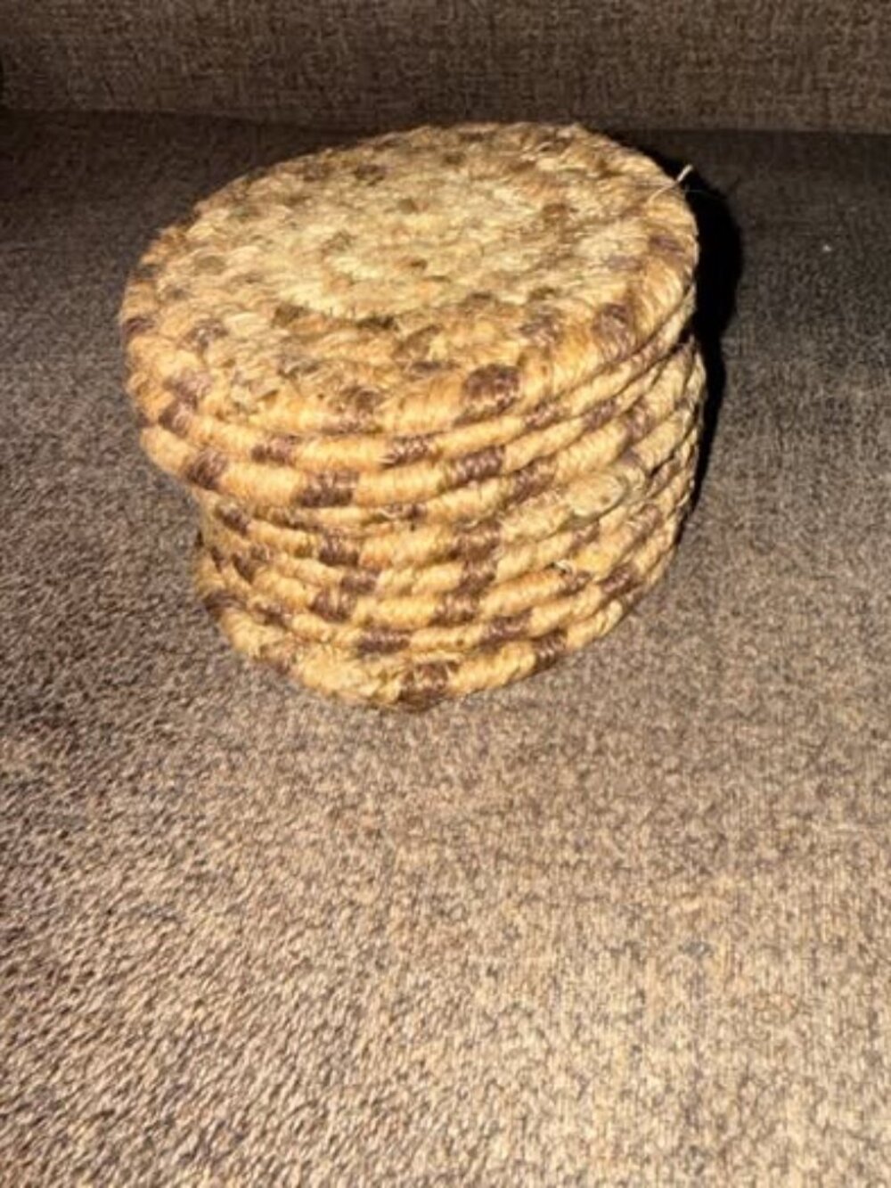 Jute Coasters Burlap 4" Round Drink Mats Kitchen Accessories Absorbent Protect F